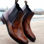 Handmade Men's Chelsea Dark Brown Patina Leather Dressy Ankle High Jumper Boots _ eBay